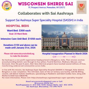 Sai Aashraya Super Speciality Hospital (SASSH) Donation Drive